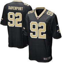 Load image into Gallery viewer, Men' Nike Marcus Davenport Black New Orleans Saints Game Jersey