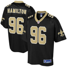 Load image into Gallery viewer, Men' NFL Pro Line Woodrow Hamilton Black New Orleans Saints Player Jersey