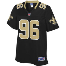 Load image into Gallery viewer, Women' NFL Pro Line Woodrow Hamilton Black New Orleans Saints Player Jersey
