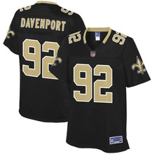 Load image into Gallery viewer, Women' NFL Pro Line Marcus Davenport Black New Orleans Saints Player Jersey