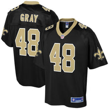 Load image into Gallery viewer, Men' NFL Pro Line JT Gray Black New Orleans Saints Player Jersey