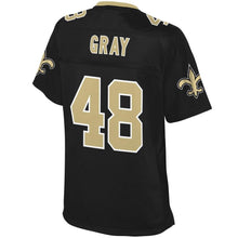 Load image into Gallery viewer, Women' NFL Pro Line JT Gray Black New Orleans Saints Player Jersey
