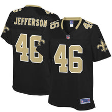 Load image into Gallery viewer, Women' NFL Pro Line Rickey Jefferson Black New Orleans Saints Player Jersey