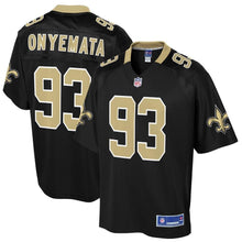 Load image into Gallery viewer, Men' NFL Pro Line David Onyemata Black New Orleans Saints Big &amp; Tall Player Jersey