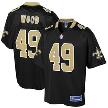 Load image into Gallery viewer, Men' NFL Pro Line Zach Wood Black New Orleans Saints Big &amp; Tall Player Jersey
