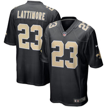 Load image into Gallery viewer, Men' Nike Marshon Lattimore Black New Orleans Saints Event Game Jersey