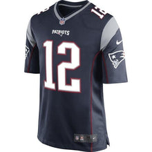 Load image into Gallery viewer, Nike Tom Brady #12 Game Jersey-Navy