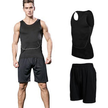 Load image into Gallery viewer, 2pcs men's Suit sportswear Fitness clothes