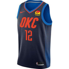 Load image into Gallery viewer, 12 - Oklahoma City Thunder Nike Youth Adams Statement Swingman Jersey - Navy