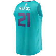 Load image into Gallery viewer, 21 - Men's Fanatics Branded Isaiah Wilkins Teal Charlotte Hornets Fast Break Replica Jersey – Icon Edition  - Aqua
