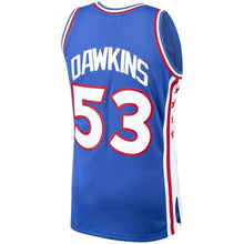 Load image into Gallery viewer, ̀53 - Men's Mitchell &amp; Ness Darryl Dawkins Royal Philadelphia 76ers 1976-77 Hardwood Classics Swingman Jersey - Royal