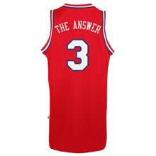 Load image into Gallery viewer, 3 - Mens Philadelphia 76ers Allen Iverson adidas Red Soul Swingman Nickname Jersey - Red