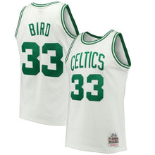 Load image into Gallery viewer, 33-Men's Mitchell &amp; Ness Larry Bird White Boston Celtics 1985-86 Hardwood Classics Swingman Jersey - White