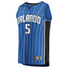 Load image into Gallery viewer, 5 - Men's Fanatics Branded Mohamed Bamba Blue Orlando Magic 2018 NBA Draft First Round Pick Fast Break Replica Jersey – Icon Edition - Blue