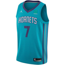 Load image into Gallery viewer, 7 - Men's Jordan Brand Dwayne Bacon Teal Charlotte Hornets Swingman Sponsor Patch Jersey – Icon Edition - Aqua
