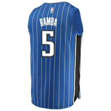Load image into Gallery viewer, 5 - Men's Fanatics Branded Mohamed Bamba Blue Orlando Magic 2018 NBA Draft First Round Pick Fast Break Replica Jersey – Icon Edition - Blue