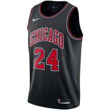 Load image into Gallery viewer, 24 - Men's Nike Lauri Markkanen Black Chicago Bulls Replica Swingman Jersey - Statement Edition - Black