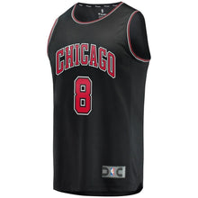 Load image into Gallery viewer, 8 - Youth Fanatics Branded Zach LaVine Black Chicago Bulls Fast Break Replica Jersey - Statement Edition - Black