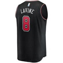 Load image into Gallery viewer, 8 - Youth Fanatics Branded Zach LaVine Black Chicago Bulls Fast Break Replica Jersey - Statement Edition - Black