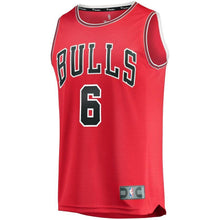 Load image into Gallery viewer, 6 - Men's Fanatics Branded Cristiano Felicio Red Chicago Bulls Fast Break Road Replica Player Jersey - Icon Edition - Red