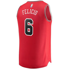 Load image into Gallery viewer, 6 - Men's Fanatics Branded Cristiano Felicio Red Chicago Bulls Fast Break Road Replica Player Jersey - Icon Edition - Red