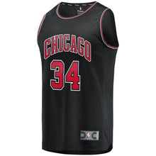 Load image into Gallery viewer, 34 - Youth Fanatics Branded Wendell Carter Jr. Black Chicago Bulls Fast Break Jersey - Statement Edition - Black