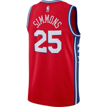 Load image into Gallery viewer, 25 - Men's Nike Ben Simmons Red Philadelphia 76ers Swingman Jersey - Statement Edition - Red
