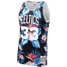 Load image into Gallery viewer, 33 - Larry Bird Boston Celtics Mitchell &amp; Ness Floral Fashion 1985-86 Hardwood Classics Swingman Jersey – Black