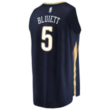 Load image into Gallery viewer, 5 - Men's Fanatics Branded Trevon Bluiett Navy New Orleans Pelicans Fast Break Replica Jersey – Icon Edition- Navy