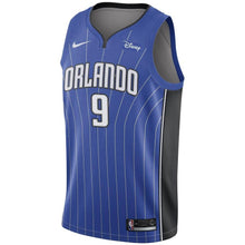 Load image into Gallery viewer, 9 - Men's Nike Nikola Vucevic Royal Orlando Magic Swingman Sponsor Patch Jersey - Icon Edition- Blue