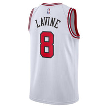Load image into Gallery viewer, 8 - Men's Nike Zach LaVine White Chicago Bulls Swingman Sponsor Patch Jersey - Association Edition - White