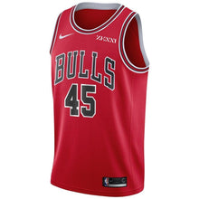 Load image into Gallery viewer, 45 - Men's Nike Denzel Valentine Red Chicago Bulls Swingman Sponsor Patch Jersey – Icon Edition - Red