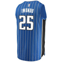 Load image into Gallery viewer, 25 - Men's Fanatics Branded Wesley Iwundu Blue Orlando Magic Fast Break Replica Player Jersey - Icon Edition - Blue