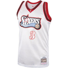 Load image into Gallery viewer, 3 - Allen Iverson Philadelphia 76ers Mitchell &amp; Ness Hardwood Classics Platinum Swingman Jersey - White