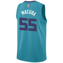 Load image into Gallery viewer, 55 - Men's Jordan Brand J.P. Macura Teal Charlotte Hornets Swingman Sponsor Patch Jersey – Icon Edition - Aqua