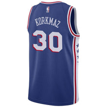 Load image into Gallery viewer, 30 - Men's Nike Furkan Korkmaz Royal Philadelphia 76ers Swingman Sponsor Patch Jersey - Icon Edition - Royal