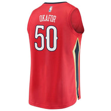Load image into Gallery viewer, 50 - Men's Fanatics Branded Emeka Okafor Red New Orleans Pelicans Fast Break Replica Player Jersey - Statement Edition - Red