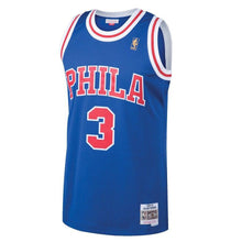 Load image into Gallery viewer, 3 - Men's Mitchell &amp; Ness Allen Iverson Royal Philadelphia 76ers 1996-97 Hardwood Classics Swingman Jersey - Royal