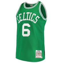 Load image into Gallery viewer, 6 - Men's Mitchell &amp; Ness Bill Russell Kelly Green Boston Celtics Road 1967/68 Hardwood Classics Authentic Jersey - Green
