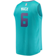 Load image into Gallery viewer, 6 - Men's Fanatics Branded Shelvin Mack Teal Charlotte Hornets Fast Break Replica Jersey – Icon Edition - Aqua