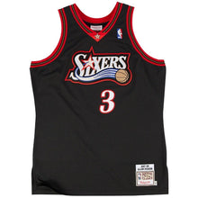 Load image into Gallery viewer, 3 - Mens Mitchell &amp; Ness Allen Iverson Black Philadelphia 76ers Authentic Basketball Jersey - Black