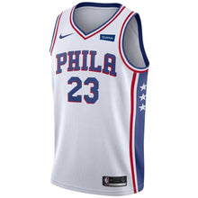 Load image into Gallery viewer, 23 - Men's Nike Jimmy Butler White Philadelphia 76ers Swingman Sponsor Patch Jersey - Association Edition - White
