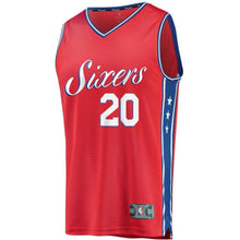 Load image into Gallery viewer, 20 - Men's Fanatics Branded Markelle Fultz Red Philadelphia 76ers Fast Break Replica Player Jersey - Statement Edition - Red