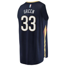 Load image into Gallery viewer, 33 - Men's Fanatics Branded Garlon Green Navy New Orleans Pelicans Fast Break Replica Jersey – Icon Edition - Navy