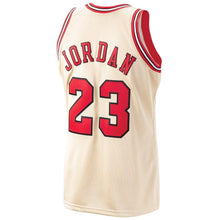 Load image into Gallery viewer, 23 - Men's Mitchell &amp; Ness Michael Jordan Gold Chicago Bulls 1995/96 Hardwood Classics Premium Gold Jersey - Pink