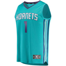 Load image into Gallery viewer, 1 - Youth Fanatics Branded Malik Monk Teal Charlotte Hornets Fast Break Player Jersey - Icon Edition - Aqua