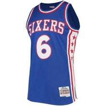 Load image into Gallery viewer, 6 - Men's Mitchell &amp; Ness Julius Erving Royal Philadelphia 76ers Hardwood Classics Swingman Jersey - Royal