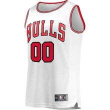 Load image into Gallery viewer, 00 - Youth Fanatics Branded White Chicago Bulls Fast Break Custom Replica Jersey - Association Edition - White