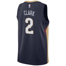 Load image into Gallery viewer, 2 - Men's Nike Ian Clark Navy New Orleans Pelicans Swingman Sponsor Patch Jersey - Navy