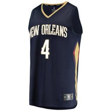 Load image into Gallery viewer, 4 - Men's Fanatics Branded Elfrid Payton Navy New Orleans Pelicans Fast Break Replica Jersey – Icon Edition - Navy